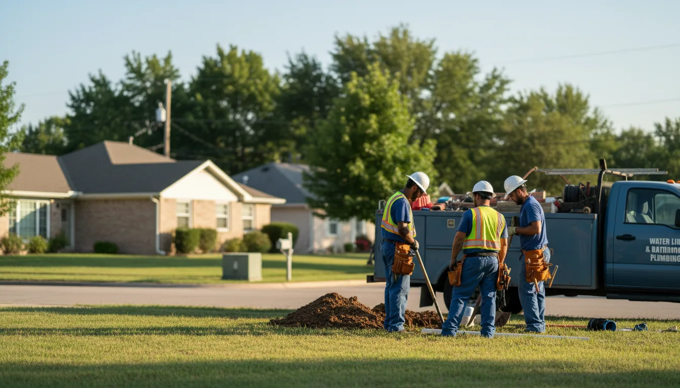 Residential water line and bathroom plumbing service in Prospect Park, PA